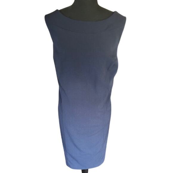 AGB Woman Navy Sheath Dress Stretch Size 16W NWT Plus Size - Picture 2 of 5